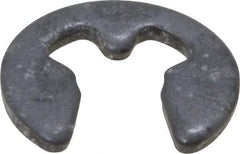 Rotor Clip - 2.3mm Groove Diam, 3 to 4mm Shaft Diam, Phosphate & Oil Steel, E Style External Retaining Rings - 0.64mm Groove Width, 0.6mm Ring Thickness, Grade 1060-1090 - Apex Tool & Supply
