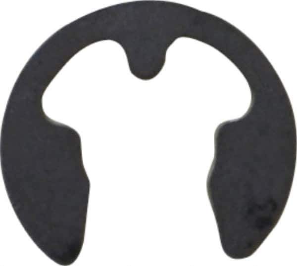 Rotor Clip - 5mm Groove Diam, 6 to 8mm Shaft Diam, Phosphate & Oil Steel, E Style External Retaining Rings - 0.74mm Groove Width, 0.7mm Ring Thickness, Grade 1060-1090 - Apex Tool & Supply
