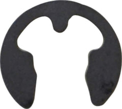 Rotor Clip - 5mm Groove Diam, 6 to 8mm Shaft Diam, Phosphate & Oil Steel, E Style External Retaining Rings - 0.74mm Groove Width, 0.7mm Ring Thickness, Grade 1060-1090 - Apex Tool & Supply