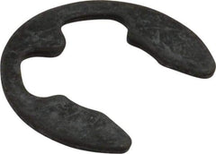 Rotor Clip - 12mm Groove Diam, 13 to 18mm Shaft Diam, Phosphate & Oil Steel, E Style External Retaining Rings - 1.35mm Groove Width, 1.3mm Ring Thickness, Grade 1060-1090 - Apex Tool & Supply