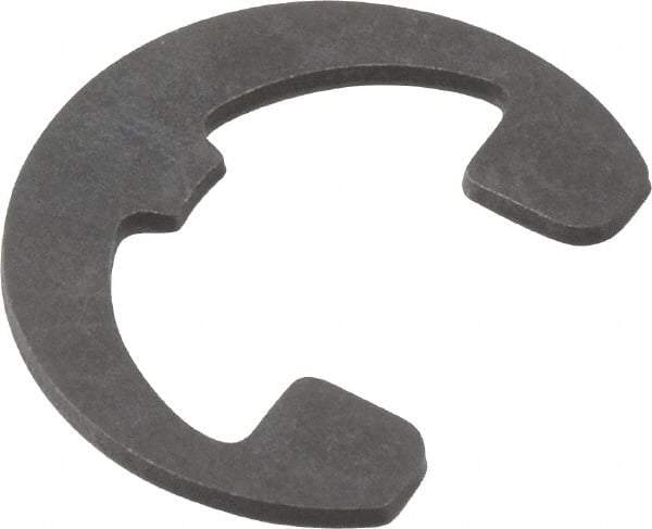 Rotor Clip - 0.396" Groove Diam, 1/2" Shaft Diam, Phosphate Steel, Reinforced E Style External Retaining Rings - 0.046" Groove Width, 0.052" Groove Depth, 0.042" Ring Thickness, Grade 1060-1090 - Apex Tool & Supply