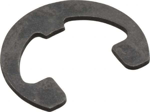 Rotor Clip - 7/16" Groove Diam, 9/16" Shaft Diam, Phosphate Steel, Reinforced E Style External Retaining Rings - 0.046" Groove Width, 0.062" Groove Depth, 0.042" Ring Thickness, Grade 1060-1090 - Apex Tool & Supply