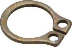 Rotor Clip - 0.23" Groove Diam, 1/4" Shaft Diam, Zinc Yellow Dichromate Steel, Snap External Retaining Rings - 0.029" Groove Width, 0.01" Groove Depth, 0.025" Ring Thickness, Grade 1060-1090 - Apex Tool & Supply