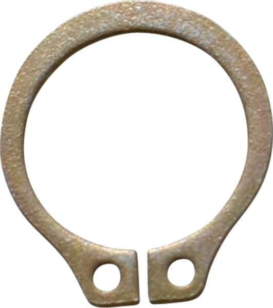 Rotor Clip - 0.382" Groove Diam, 13/32" Shaft Diam, Zinc Yellow Dichromate Steel, Snap External Retaining Rings - 0.029" Groove Width, 0.012" Groove Depth, 0.025" Ring Thickness, Grade 1060-1090 - Apex Tool & Supply