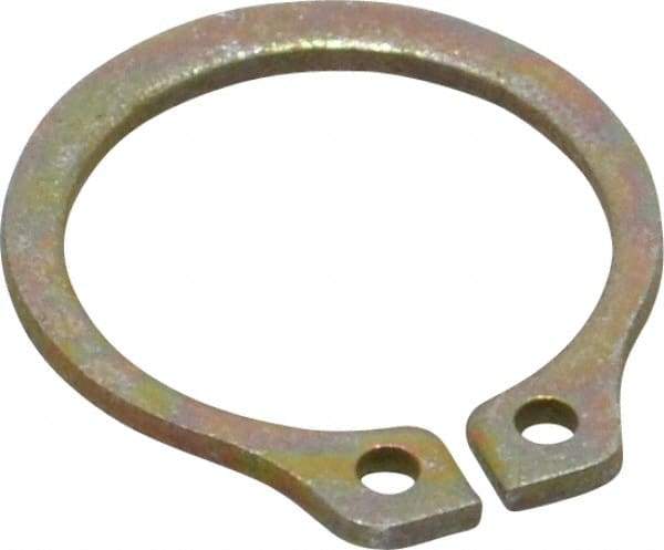 Rotor Clip - 0.468" Groove Diam, 1/2" Shaft Diam, Zinc Yellow Dichromate Steel, Snap External Retaining Rings - 0.039" Groove Width, 0.016" Groove Depth, 0.035" Ring Thickness, Grade 1060-1090 - Apex Tool & Supply