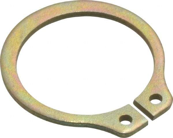 Rotor Clip - 0.646" Groove Diam, 11/16" Shaft Diam, Zinc Yellow Dichromate Steel, Snap External Retaining Rings - 0.046" Groove Width, 0.021" Groove Depth, 0.042" Ring Thickness, Grade 1060-1090 - Apex Tool & Supply