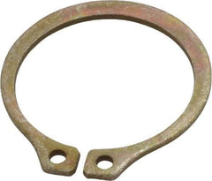 Rotor Clip - 1" Groove Diam, 1-1/16" Shaft Diam, Zinc Yellow Dichromate Steel, Snap External Retaining Rings - 0.056" Groove Width, 0.032" Groove Depth, 0.05" Ring Thickness, Grade 1060-1090 - Apex Tool & Supply
