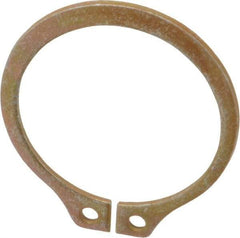 Rotor Clip - 1.059" Groove Diam, 1-1/8" Shaft Diam, Zinc Yellow Dichromate Steel, Snap External Retaining Rings - 0.056" Groove Width, 0.033" Groove Depth, 0.05" Ring Thickness, Grade 1060-1090 - Apex Tool & Supply