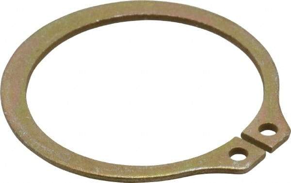 Rotor Clip - 1-13/32" Groove Diam, 1-1/2" Shaft Diam, Zinc Yellow Dichromate Steel, Snap External Retaining Rings - 0.056" Groove Width, 0.047" Groove Depth, 0.05" Ring Thickness, Grade 1060-1090 - Apex Tool & Supply