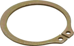 Rotor Clip - 1-13/32" Groove Diam, 1-1/2" Shaft Diam, Zinc Yellow Dichromate Steel, Snap External Retaining Rings - 0.056" Groove Width, 0.047" Groove Depth, 0.05" Ring Thickness, Grade 1060-1090 - Apex Tool & Supply