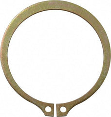 Rotor Clip - 2.239" Groove Diam, 2-3/8" Shaft Diam, Zinc Yellow Dichromate Steel, Snap External Retaining Rings - 0.086" Groove Width, 0.068" Groove Depth, 0.078" Ring Thickness, Grade 1060-1090 - Apex Tool & Supply
