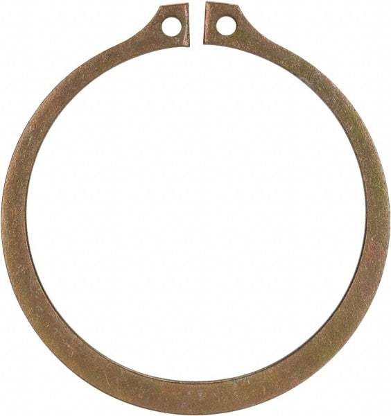 Rotor Clip - 2.36" Groove Diam, 2-1/2" Shaft Diam, Zinc Yellow Dichromate Steel, Snap External Retaining Rings - 0.086" Groove Width, 0.07" Groove Depth, 0.078" Ring Thickness, Grade 1060-1090 - Apex Tool & Supply