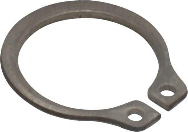 Rotor Clip - 0.468" Groove Diam, 1/2" Shaft Diam, Zinc-Plated Stainless Steel, Snap External Retaining Rings - 0.039" Groove Width, 0.016" Groove Depth, 0.035" Ring Thickness, Grade 15-7 Grade 632 - Apex Tool & Supply