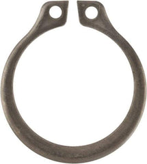 Rotor Clip - 0.53" Groove Diam, 9/16" Shaft Diam, Zinc-Plated Stainless Steel, Snap External Retaining Rings - 0.039" Groove Width, 0.016" Groove Depth, 0.035" Ring Thickness, Grade 15-7 Grade 632 - Apex Tool & Supply