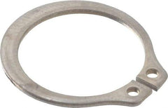 Rotor Clip - 0.559" Groove Diam, 19/32" Shaft Diam, Zinc-Plated Stainless Steel, Snap External Retaining Rings - 0.039" Groove Width, 0.017" Groove Depth, 0.035" Ring Thickness, Grade 15-7 Grade 632 - Apex Tool & Supply