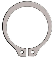 Rotor Clip - 0.261" Groove Diam, 9/32" Shaft Diam, Zinc-Plated Stainless Steel, Snap External Retaining Rings - 0.029" Groove Width, 0.01" Groove Depth, 0.025" Ring Thickness, Grade 15-7 Grade 632 - Apex Tool & Supply