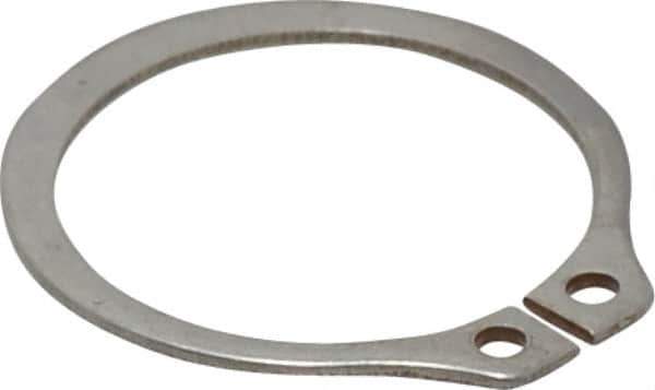 Rotor Clip - 0.94" Groove Diam, 1" Shaft Diam, Zinc-Plated Stainless Steel, Snap External Retaining Rings - 0.046" Groove Width, 0.03" Groove Depth, 0.042" Ring Thickness, Grade 15-7 Grade 632 - Apex Tool & Supply