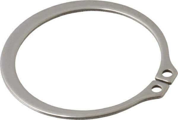Rotor Clip - 1.886" Groove Diam, 2" Shaft Diam, Zinc-Plated Stainless Steel, Snap External Retaining Rings - 0.068" Groove Width, 0.057" Groove Depth, 0.062" Ring Thickness, Grade 15-7 Grade 632 - Apex Tool & Supply