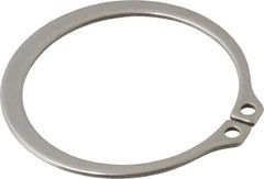 Rotor Clip - 1.886" Groove Diam, 2" Shaft Diam, Zinc-Plated Stainless Steel, Snap External Retaining Rings - 0.068" Groove Width, 0.057" Groove Depth, 0.062" Ring Thickness, Grade 15-7 Grade 632 - Apex Tool & Supply