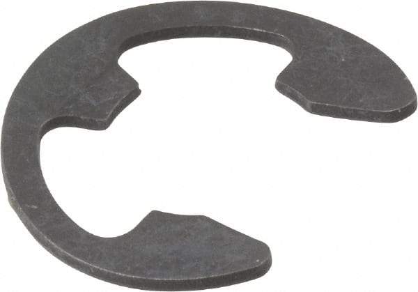 Rotor Clip - 0.485" Groove Diam, 5/8" Shaft Diam, Phosphate Steel, Bowed E Style External Retaining Rings - 0.077" Groove Width, 0.07" Groove Depth, 0.042" Ring Thickness, Grade 1060-1090 - Apex Tool & Supply