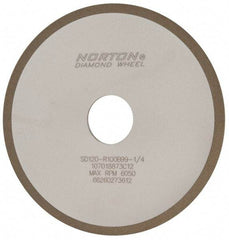 Norton - 6" Diam x 1-1/4" Hole x 1/8" Thick, 120 Grit Surface Grinding Wheel - Diamond, Type 1A1, Fine Grade, Resinoid Bond - Apex Tool & Supply