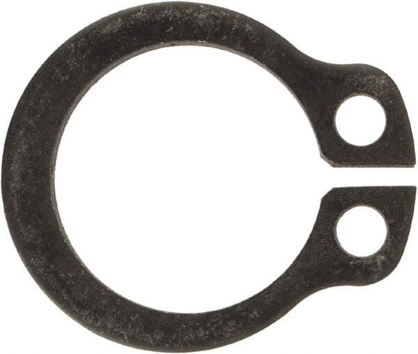 Rotor Clip - 9.6mm Groove Diam, 10mm Shaft Diam, Phosphate & Oil Steel, Snap External Retaining Rings - 1.1mm Groove Width, 0.2mm Groove Depth, 1mm Ring Thickness, Grade 1060-1090 - Apex Tool & Supply