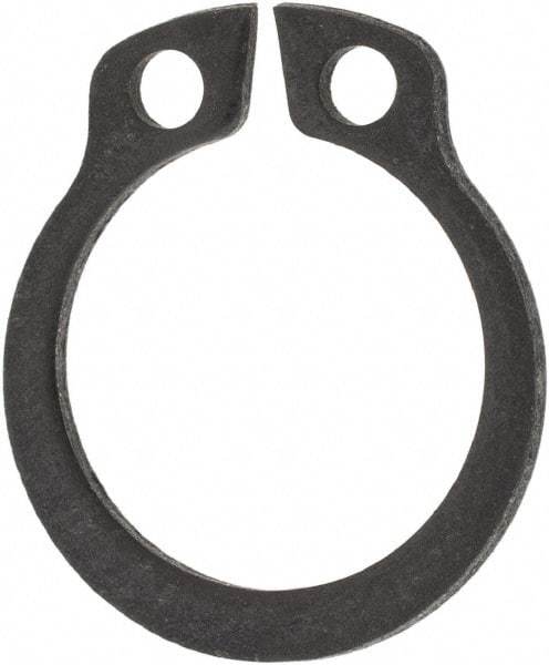 Rotor Clip - 11.5mm Groove Diam, 12mm Shaft Diam, Phosphate & Oil Steel, Snap External Retaining Rings - 1.1mm Groove Width, 0.25mm Groove Depth, 1mm Ring Thickness, Grade 1060-1090 - Apex Tool & Supply