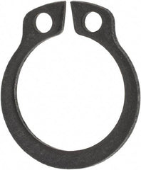 Rotor Clip - 11.5mm Groove Diam, 12mm Shaft Diam, Phosphate & Oil Steel, Snap External Retaining Rings - 1.1mm Groove Width, 0.25mm Groove Depth, 1mm Ring Thickness, Grade 1060-1090 - Apex Tool & Supply