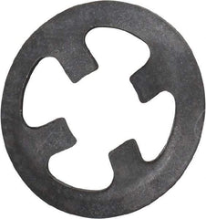 Rotor Clip - 5/32" Shaft Diam, Phosphate Steel, Self Locking External Retaining Rings - 0.01" Ring Thickness, Grade 1060-1090 - Apex Tool & Supply