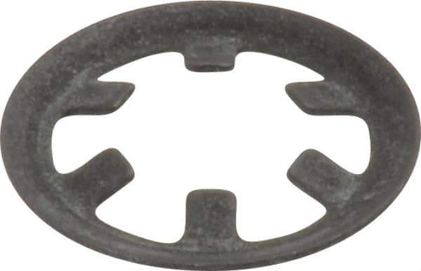 Rotor Clip - 1/4" Shaft Diam, Phosphate Steel, Self Locking External Retaining Rings - 0.015" Ring Thickness, Grade 1060-1090 - Apex Tool & Supply