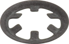 Rotor Clip - 1/4" Shaft Diam, Phosphate Steel, Self Locking External Retaining Rings - 0.015" Ring Thickness, Grade 1060-1090 - Apex Tool & Supply