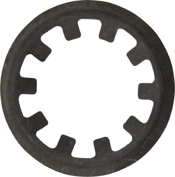 Rotor Clip - 7/16" Shaft Diam, Phosphate Steel, Self Locking External Retaining Rings - 0.015" Ring Thickness, Grade 1060-1090 - Apex Tool & Supply