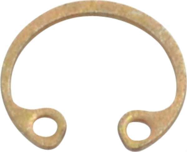 Rotor Clip - 0.015" Thick, Zinc Yellow Dichromate Finish, Steel Snap Internal Retaining Ring - 0.02" Groove Width, 0.009" Groove Depth, 0.268" Groove Diam, Grade 1060-1090 - Apex Tool & Supply