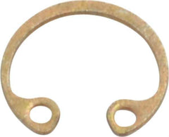 Rotor Clip - 0.015" Thick, Zinc Yellow Dichromate Finish, Steel Snap Internal Retaining Ring - 0.02" Groove Width, 0.009" Groove Depth, 0.268" Groove Diam, Grade 1060-1090 - Apex Tool & Supply