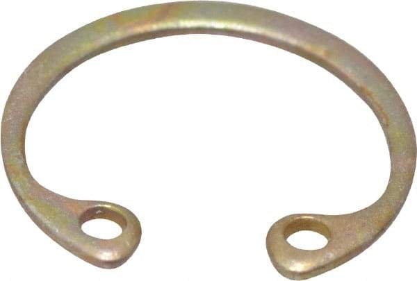 Rotor Clip - 0.015" Thick, Zinc Yellow Dichromate Finish, Steel Snap Internal Retaining Ring - 0.02" Groove Width, 0.009" Groove Depth, 0.33" Groove Diam, Grade 1060-1090 - Apex Tool & Supply