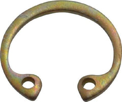 Rotor Clip - 0.035" Thick, Zinc Yellow Dichromate Finish, Steel Snap Internal Retaining Ring - 0.039" Groove Width, 0.015" Groove Depth, 0.53" Groove Diam, Grade 1060-1090 - Apex Tool & Supply