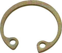 Rotor Clip - 0.035" Thick, Zinc Yellow Dichromate Finish, Steel Snap Internal Retaining Ring - 0.039" Groove Width, 0.02" Groove Depth, 0.665" Groove Diam, Grade 1060-1090 - Apex Tool & Supply