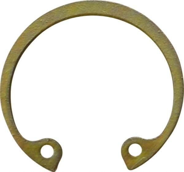 Rotor Clip - 0.042" Thick, Zinc Yellow Dichromate Finish, Steel Snap Internal Retaining Ring - 0.046" Groove Width, 0.028" Groove Depth, 0.931" Groove Diam, Grade 1060-1090 - Apex Tool & Supply