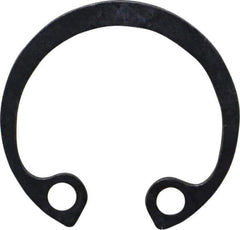 Rotor Clip - 19mm Nominal, 1mm Thick, Phosphate Finish, Steel Snap Internal Retaining Ring - 1.1mm Groove Width, 0.5mm Groove Depth, 19mm Groove Diam, Grade 1060-1090 - Apex Tool & Supply