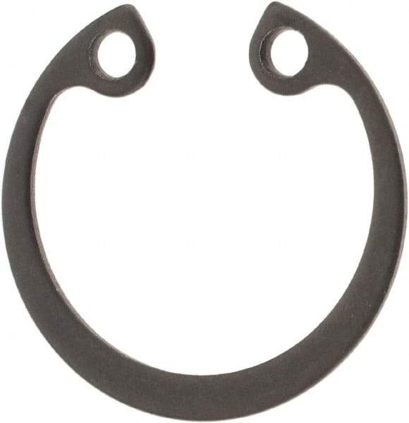 Rotor Clip - 21mm Nominal, 1mm Thick, Phosphate Finish, Steel Snap Internal Retaining Ring - 1.1mm Groove Width, 0.5mm Groove Depth, 21mm Groove Diam, Grade 1060-1090 - Apex Tool & Supply