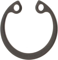 Rotor Clip - 21mm Nominal, 1mm Thick, Phosphate Finish, Steel Snap Internal Retaining Ring - 1.1mm Groove Width, 0.5mm Groove Depth, 21mm Groove Diam, Grade 1060-1090 - Apex Tool & Supply