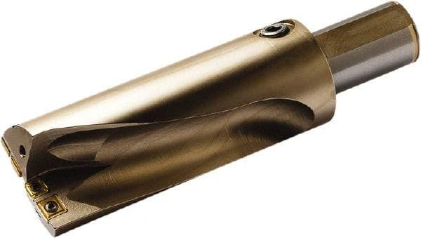 Seco - 7-1/2" Max Drill Depth, 2.5xD, 3" Diam, Indexable Insert Drill - 4 Inserts, 2" Shank Diam, Straight Shank - Apex Tool & Supply