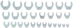 Proto - 27 Piece 3/8" Drive Open End Crowfoot Wrench Set - 3/8 to 2" - Apex Tool & Supply