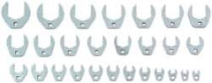 Proto - 27 Piece 3/8" Drive Open End Crowfoot Wrench Set - 3/8 to 2" - Apex Tool & Supply
