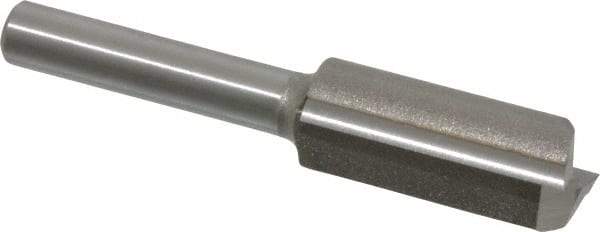 Amana Tool - 1/2" Diam, 1/4" Shank Diam, 1" Length of Cut, 2 Flute Straight Router Bit - 2-1/8" Overall Length, Carbide Tipped - Apex Tool & Supply
