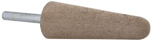Cratex - 1" Head Diam x 2-3/4" Thickness, A3, Tree End, Aluminum Oxide Mounted Point - Fine Grade, 120 Grit, 10,730 RPM - Apex Tool & Supply
