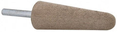 Cratex - 1" Head Diam x 2-3/4" Thickness, A3, Tree End, Aluminum Oxide Mounted Point - Fine Grade, 120 Grit, 10,730 RPM - Apex Tool & Supply