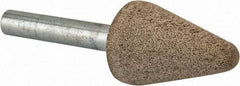 Cratex - 3/4" Head Diam x 1-1/8" Thickness, A5, Tree End, Aluminum Oxide Mounted Point - Medium Grade, 80 Grit, 27,000 RPM - Apex Tool & Supply