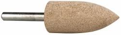 Cratex - 7/8" Head Diam x 2" Thickness, A11, Pointed Tree End, Aluminum Oxide Mounted Point - Medium Grade, 80 Grit, 12,000 RPM - Apex Tool & Supply