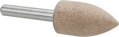 Cratex - 11/16" Head Diam x 1-1/4" Thickness, A12, Pointed Tree End, Aluminum Oxide Mounted Point - Fine Grade, 120 Grit, 27,370 RPM - Apex Tool & Supply
